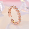 Luckacco 925 Sterling Silver Zircon Adjustable Ring Simple Fashion Exquisite Student Girlfriend Jewelry Accessories Wedding Party