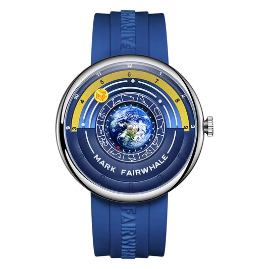 Luckacco Mark Fairwhale 5700 Creative Fashion Men's Watches Waterproof Globe Boy Cool Silicone Top Brand Quartz Watch For Men