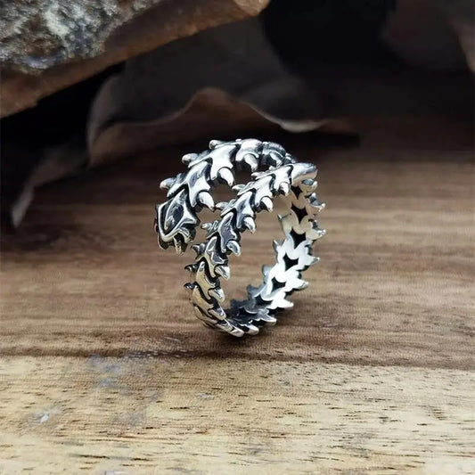 Luckacco New Anime Tokyo Ghoul Coiled Bone Punk Ring Creative Kaneki Ken Adjustable Open Rings for Women Men Cosplay Accessories