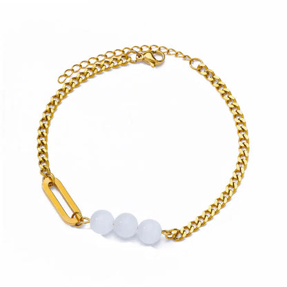 Luckacco Elegant Zircon Flowers Bracelet For Women Girls Charm Gold Color Stainless Steel Plant Bracelets Luxury Designer Jewelry Gifts