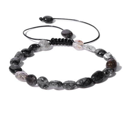 Luckacco Natural Crystal Gravel Stone Bracelets For Women Healing Irregular Amethysts Lapis Lazuli Rose Quartzs Chain Bracelet Jewelry