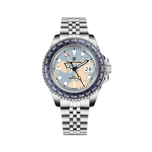 Luckacco PAGANI DESIGN V4 40MM GMT NH34 Luxury Men's Watches Top Fashion Automatic Mechanical Watches for Men Sapphire Waterproof Clock