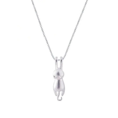 Luckacco Vintage 925 Sterling Silver Cat Necklaces For Women Luxury Elegant Jewelry Choker Jewellery Money 925