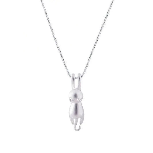 Luckacco Vintage 925 Sterling Silver Cat Necklaces For Women Luxury Elegant Jewelry Choker Jewellery Money 925