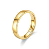 Luckacco Gold Plated Ring Colour Fashion Women's Simple Couple's Wedding Ring Engagement Jewellery Gift