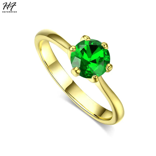 Luckacco Engagement Rings For Women Bride Crystal Silver Gold Color Wedding Rings Accessories Jewelry Korean Fashion Jewelry R014