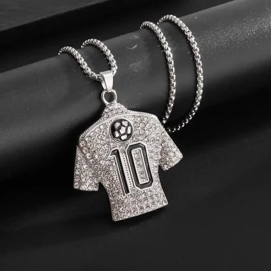 Luckacco Hip Hop Ice Out Zircon Letter Otf Letter Pendant Necklace for Men and Women Fashion Rock Party Jewelry Gift
