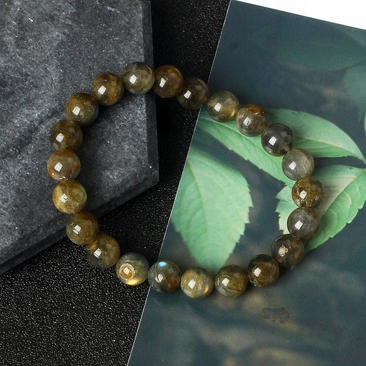 Luckacco Original India Labradorite Beads Bracelets for Women Reiki Natural Stone Blue MoonStone Charm Bangle femme bijoux Couple Jewelry