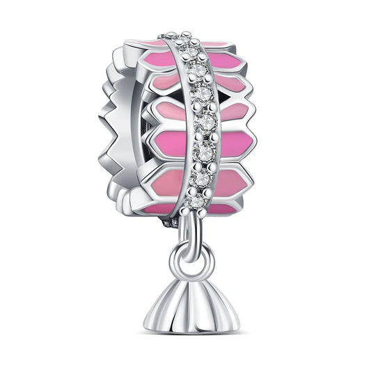 Luckacco 925 Sterling Silver lotus Charm fit Bracelet diy For women Fashion Pendant Romantic Jewelry Elegant Charm Fine 2025 New Hot Bead