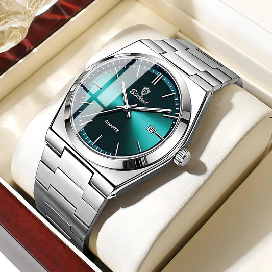 Luckacco New Casual Business Fashion Quartz Wristwatches Movement Silver Clock Men Luxury Watch Automatic Watches Mens Gifts Reloj Hombre