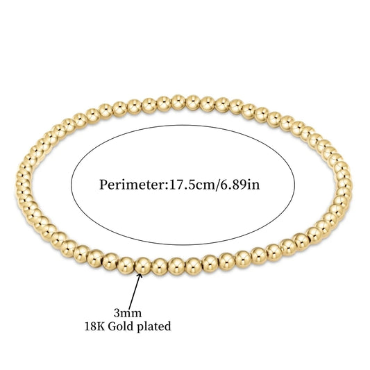 Luckacco Vlen Shell Pearl Bracelet With 18K Gold Plated Beaded Bracelets for Women Boho Summer Dainty Stackable Pulseras Jewelry