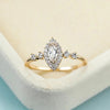 Luckacco daily picks Fashion Luxury Marquise Cubic Zirconia Rings for Women Engagement Wedding Accessories Gold Color Jewelry Drop Shipping