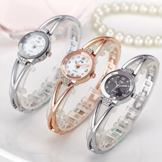 Luckacco New Trendy Women Bracelet Watch Mujer Relojes Small Dial Quartz Leisure Popular Wristwatch Hour Female Elegant Watches