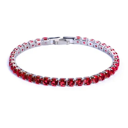 Luckacco 17/19CM Tennis Bracelet Cubic Zirconia Iced Out Crystal Chain Bracelet for Women Luxury Men Bracelet Chain Homme Jewelry Gifts