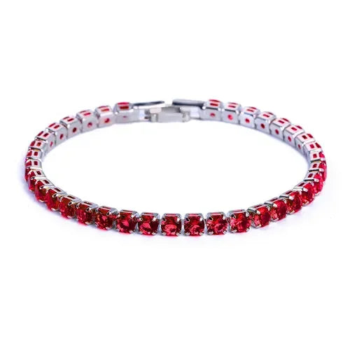 Luckacco 17/19CM Tennis Bracelet Cubic Zirconia Iced Out Crystal Chain Bracelet for Women Luxury Men Bracelet Chain Homme Jewelry Gifts