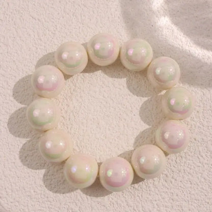 Luckacco European and American contrasting color laser beaded resin bracelet 15