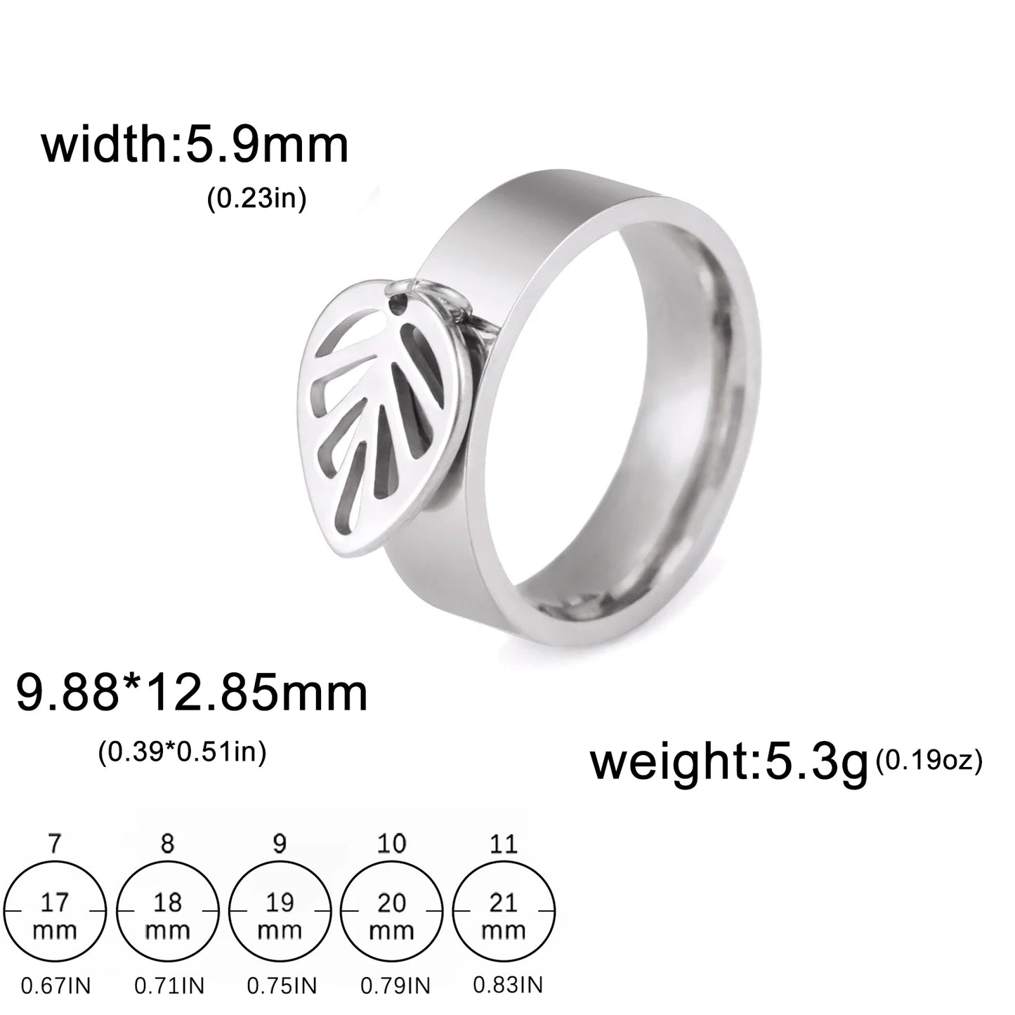luckacco unift women stainless steel charms rings flower leaf spider paw pendant finger ring fashion minimalist couple jewelry