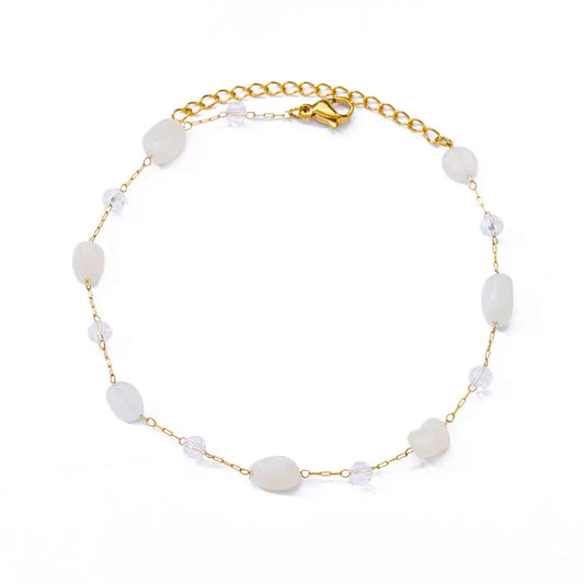 Luckacco Elegant Zircon Flowers Bracelet For Women Girls Charm Gold Color Stainless Steel Plant Bracelets Luxury Designer Jewelry Gifts
