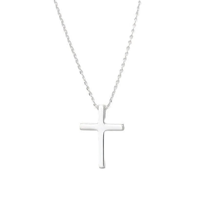 Luckacco 925 Sterling Silver Necklace For Women Adjustable Simple Cross Shape Necklace O-Chain Choker Necklaces Birthday Gift Chocker