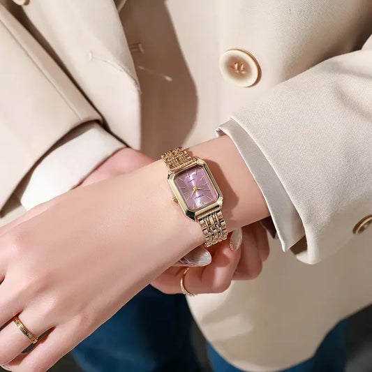 Luckacco 1PCS Fashion Women's Watch Luxury Trendy Versatile Quartz Watch Suitable for Daily Clothing Matching or As a Gift