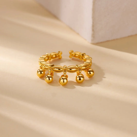 Luckacco Luxury Zircon Geometric Rings for Women Gold Color Adjustable  Stainless Steel Heart Flower Ring Wedding Fashion Jewelry Gift