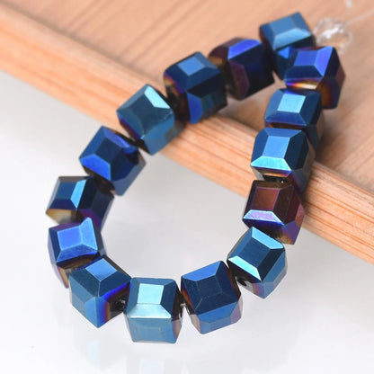 Luckacco 3mm 4mm 6mm 8mm 10mm Cube Square Faceted Czech Crystal Glass Loose Crafts Beads  Lot for Jewelry Making DIY Part 1