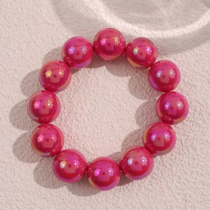 Luckacco European and American contrasting color laser beaded resin bracelet B