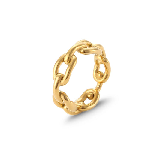 Luckacco E.B.belle Stainless Steel Fine Polished Wide Large Heart Finger Rings Stainless Steel Hypoallergenic Rings For Female Jewellery