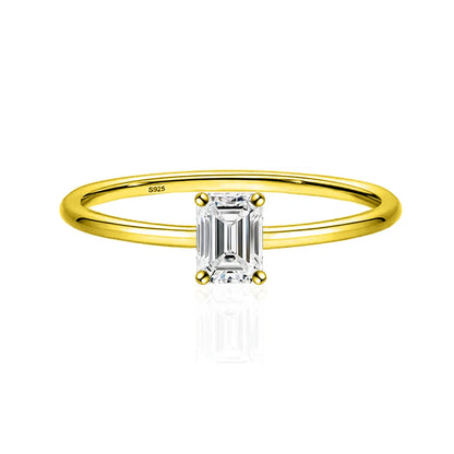 Luckacco Simple Fine Rea D Color Moissanite Diamond Ring 925 Sterling Silver Party Wedding Band Rings for Women Engagement Jewelry