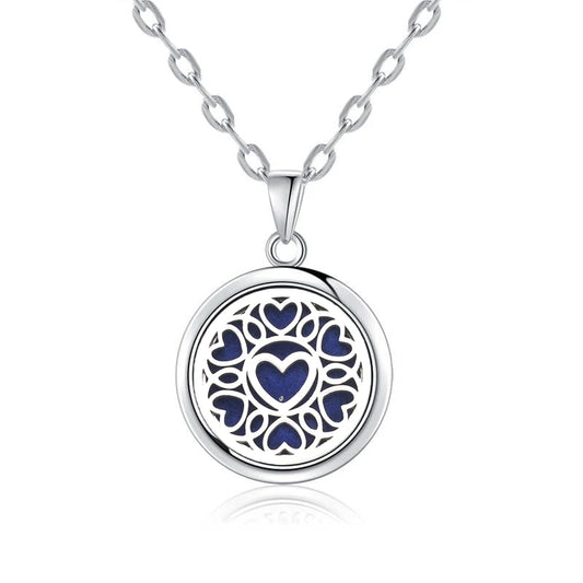 Luckacco New Tree Of Life Aromatherapy Necklace Stainless Steel Essential Oil Diffuser Amulet Perfume Locket Pendant Women Jewelry Gift