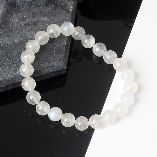 Luckacco Original India Labradorite Beads Bracelets for Women Reiki Natural Stone Blue MoonStone Charm Bangle femme bijoux Couple Jewelry