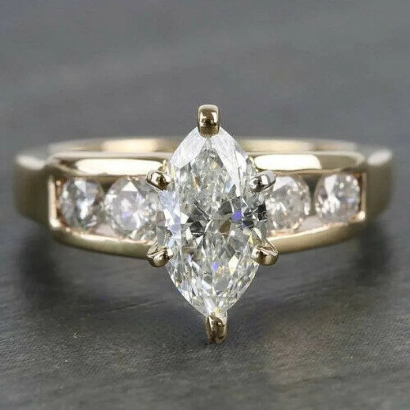 luckacco new retro women square royal princess stylish wedding ladies finger ring  pretty gift valentine's surprise for wife
