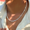 Luckacco New Fashion Simple Imitation Pearl Choker Necklace for Women Vintage Elegant Beaded Temperament Necklace Wedding Party Jewelry
