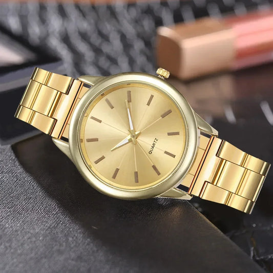 Luckacco Steel Belt Women's Watch Fashion Business Trend Ladies High-end Quartz Watch Light Luxury Fashion Ladies Quartz Wristwatches