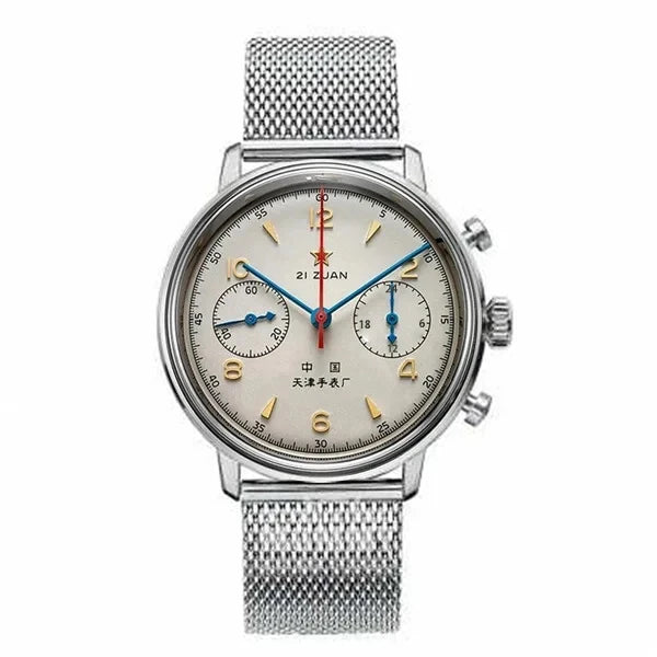 luckacco men's watches 1963 pilot automatic watch 42mm waterproof retro quartz chronograph vintage dress watch