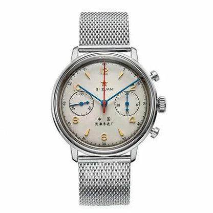 Luckacco Men's watches 1963 pilot automatic watch 42mm waterproof retro quartz chronograph vintage dress watch