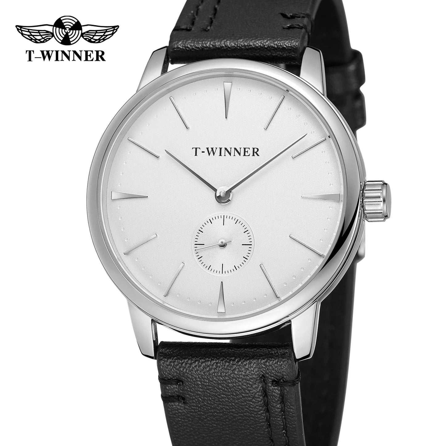 luckacco winner official original replica watch thin mechanical watches for men waterproof elegant fashion classics wristwatch clock