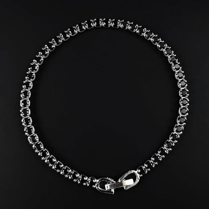 Luckacco 2024 New Arrival Luxury Round black color on hand Bracelet Bangle For Women Anniversary Gift Jewelry Bulk Sell S5787