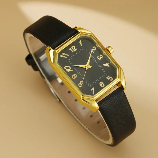 Luckacco 6/5/1PCS Luxury Fashion Square Women's Watches Brand Ladies Quartz Wristwatch Jewelry Set Classic Simple Femme Relogio Feminino