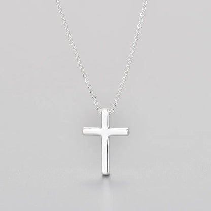 Luckacco 925 Sterling Silver Necklace For Women Adjustable Simple Cross Shape Necklace O-Chain Choker Necklaces Birthday Gift Chocker