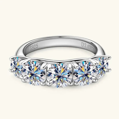 Luckacco s925 Sterling Silver Moissanite Ring Sparkling Lab Diamond Engagement Band for Women Wedding Fine Jewelry Gifts