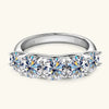 Luckacco s925 Sterling Silver Moissanite Ring Sparkling Lab Diamond Engagement Band for Women Wedding Fine Jewelry Gifts