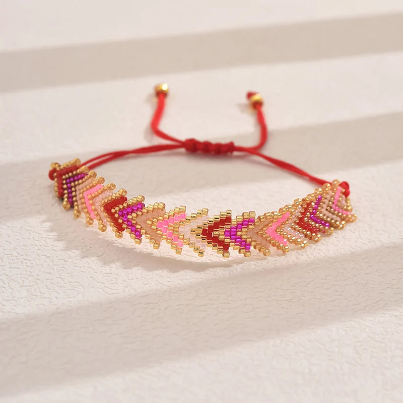 luckacco zhongvi miyuki bead bracelets multi layer bohemian glass seeds handmade adjustable jewelry fashion for women men
