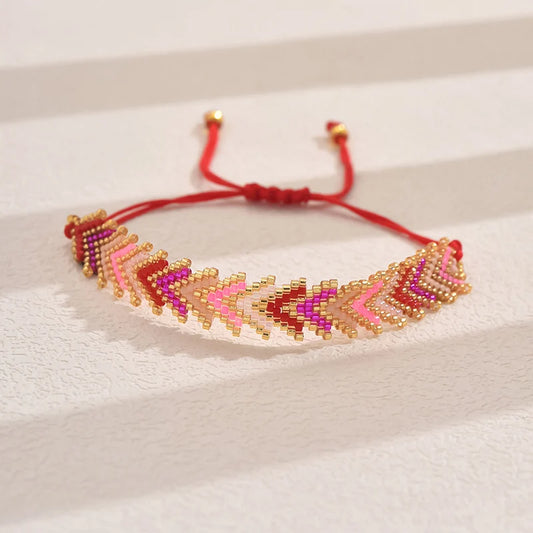 Luckacco ZHONGVI Miyuki Bead Bracelets Multi Layer Bohemian Glass Seeds Handmade Adjustable Jewelry Fashion For Women Men