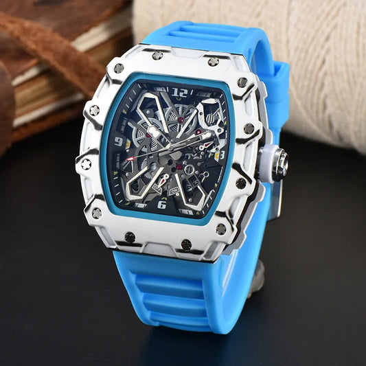 Luckacco Foreign trade new men's watch wholesale color line hollow dial quartz watch simple fashion watch spot