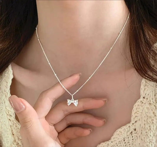 Luckacco PANJBJ 925 Sterling Silver Moonstone Necklace for Women Girl Individuality Geometric Simple Jewelry Birthday Gift