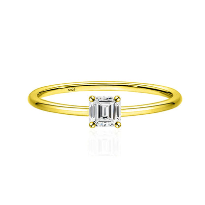 Luckacco Simple Fine Rea D Color Moissanite Diamond Ring 925 Sterling Silver Party Wedding Band Rings for Women Engagement Jewelry