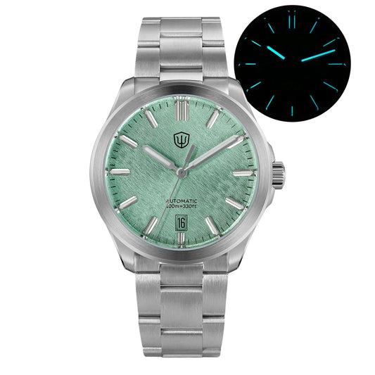 Luckacco Watchdives WD0005 Mechanical Watch Men NH35 Movement Domed Sapphire Crystal BGW9 Luminous 10Bar Waterproof 39mm Vintage Watches