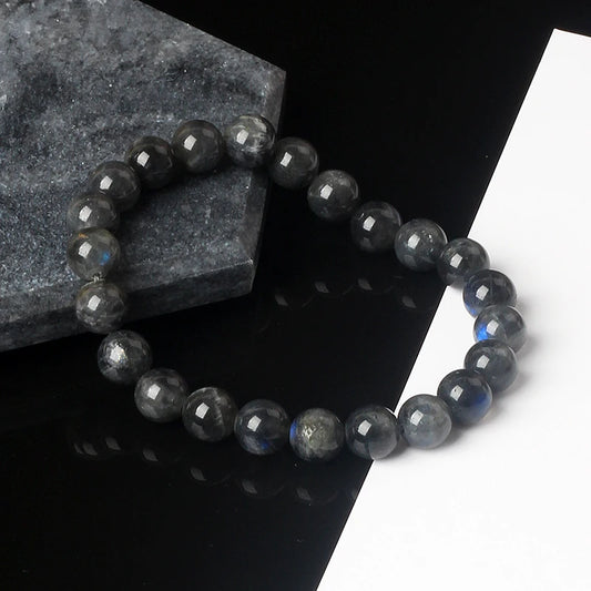 Luckacco Original India Labradorite Beads Bracelets for Women Reiki Natural Stone Blue MoonStone Charm Bangle femme bijoux Couple Jewelry