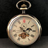Luckacco Luxury Vintage Mechanical Pocket Watch Multifunctional Moon Hand Wind Unisex Casual Chain Fob Watches